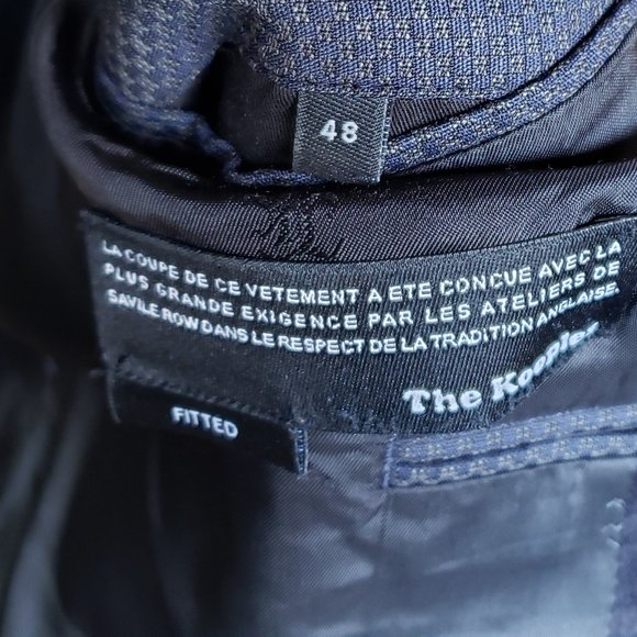 The Kooples Men’s Fitted Dark Blue Suit Jacket Blazer Euro 48, US Medium 39-40 - Picture 6 of 8